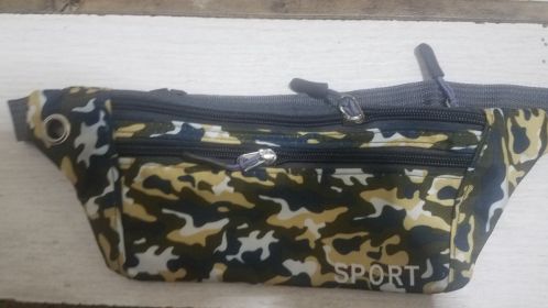 Fashionable Camouflage Print Waterproof Sports Fanny Pack (Option: Small Flower Yellow)