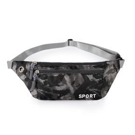 Fashionable Camouflage Print Waterproof Sports Fanny Pack (Option: Hainan Black)